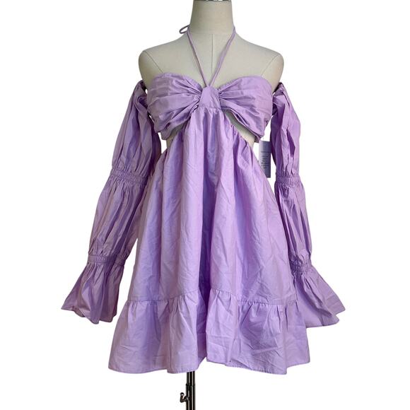Alamour Dalida Mini Dress Lilac Purple Party Cocktail - Picture 2 of 12